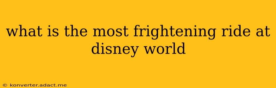 what is the most frightening ride at disney world