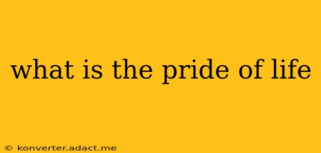 what is the pride of life