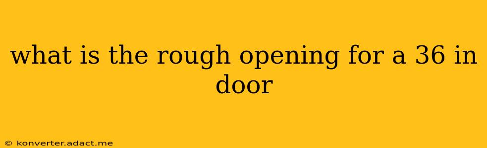 what is the rough opening for a 36 in door