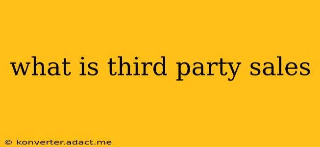what is third party sales