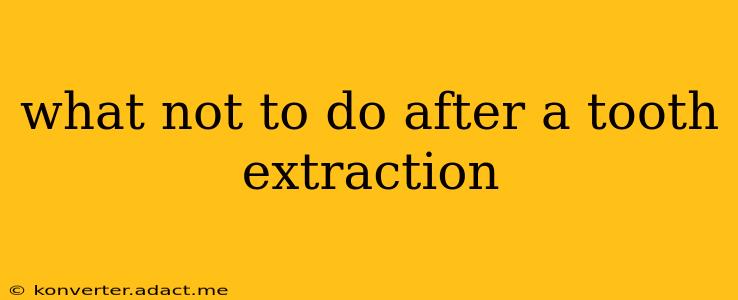 what not to do after a tooth extraction