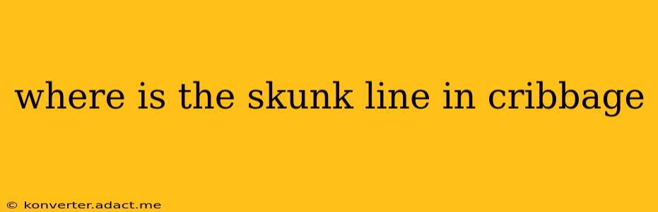 where is the skunk line in cribbage