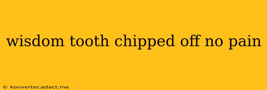 wisdom tooth chipped off no pain