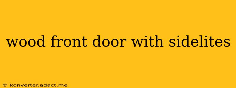 wood front door with sidelites