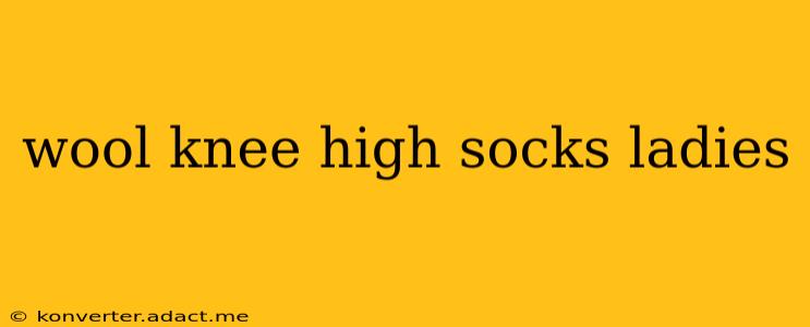 wool knee high socks ladies