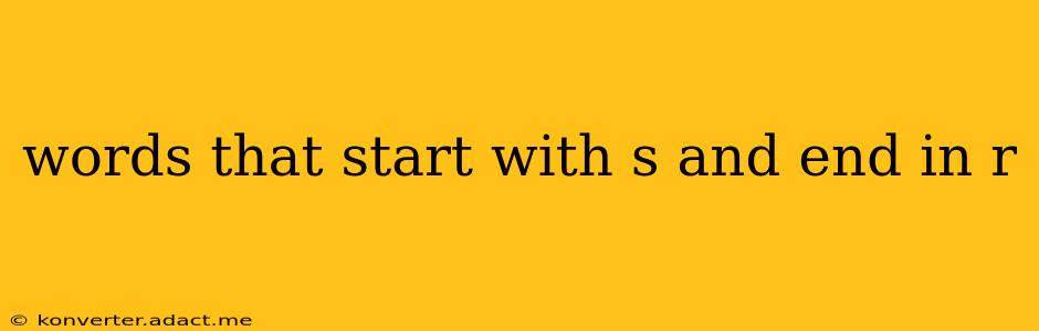 words that start with s and end in r