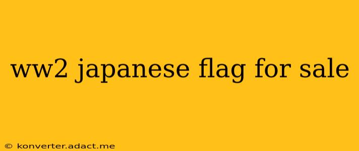 ww2 japanese flag for sale